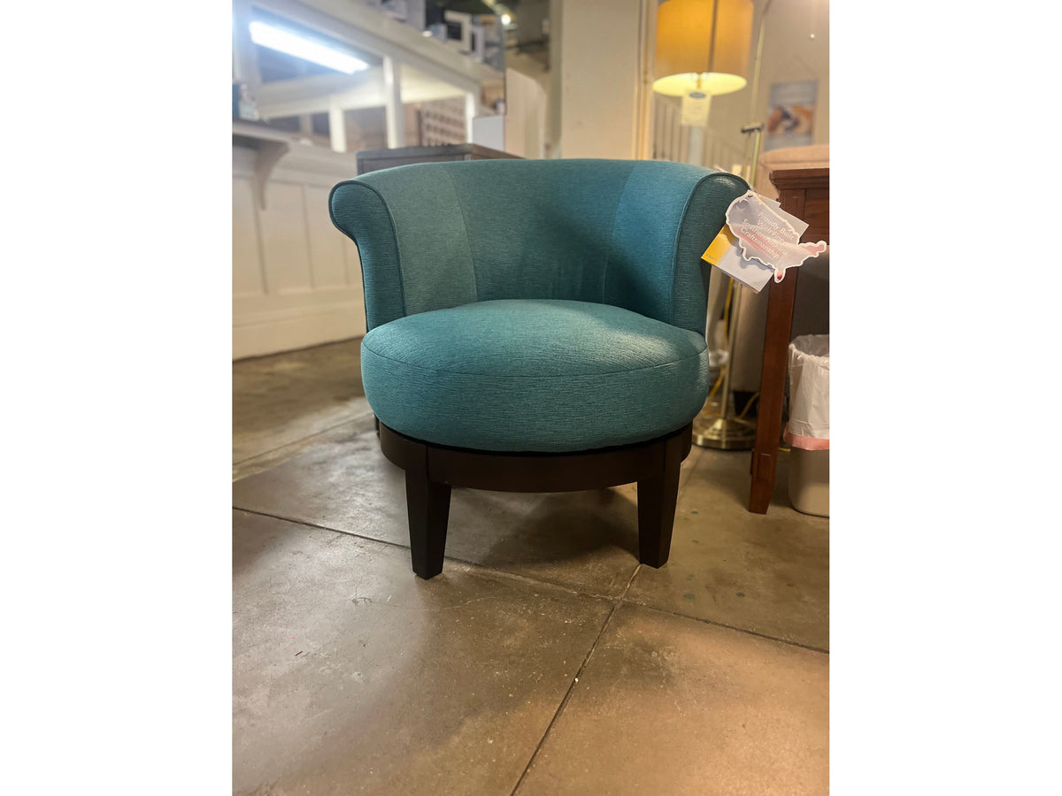 Attica Swivel Chair - Peacock - Schleider Furniture & Mattress Company