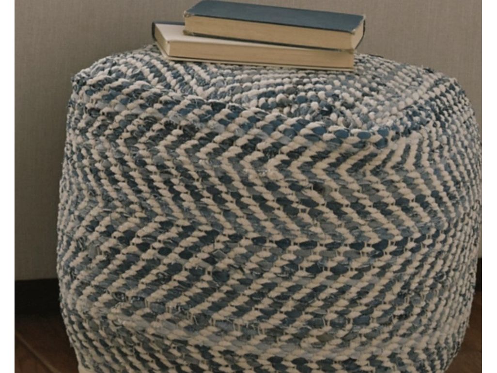 Chevron Pouf - Schleider Furniture & Mattress Company