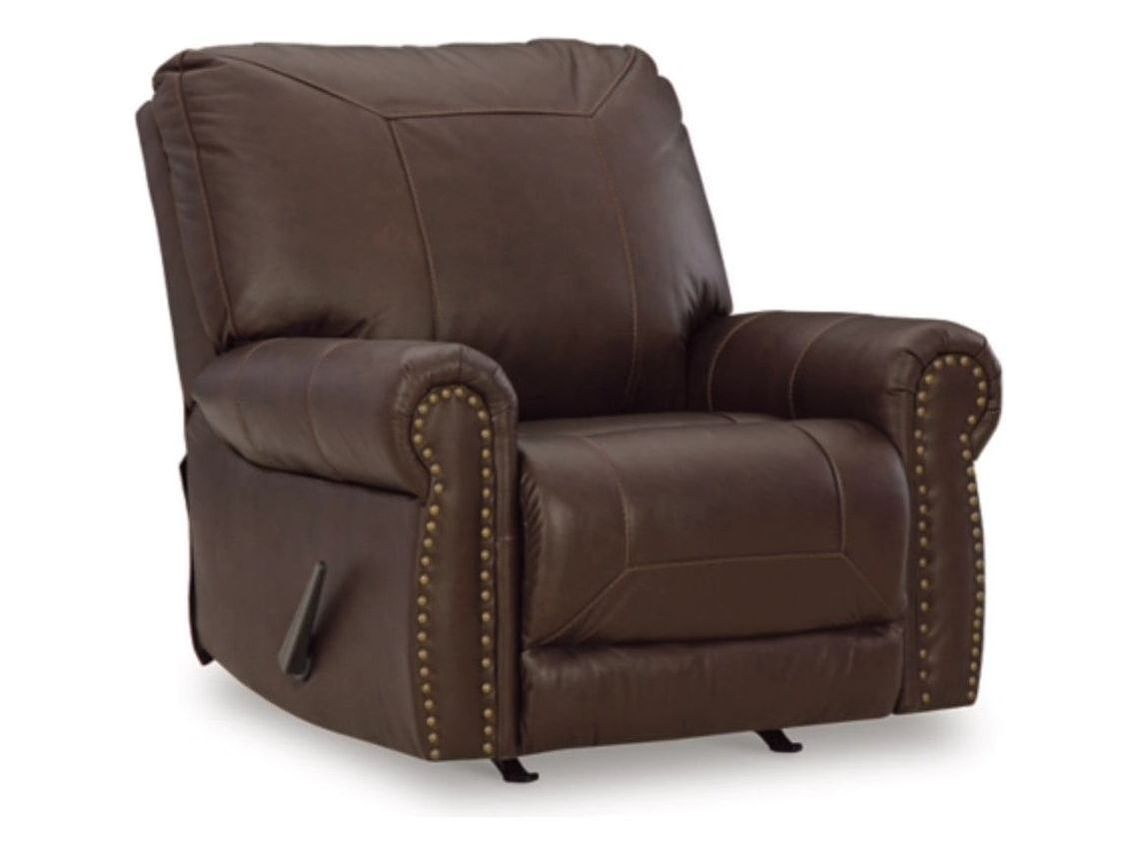 Colleton Leather Match Rocking Recliner - Brown 5210725 - Schleider Furniture & Mattress Company