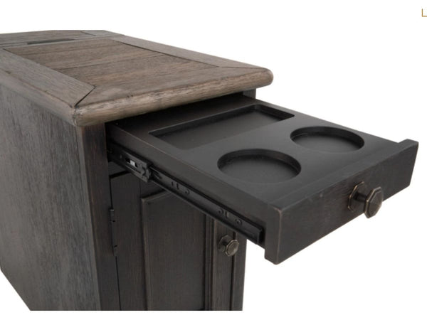 T736-7 End Table with Outlets and Cupholders - Schleider Furniture & Mattress Company
