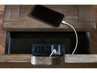 T736-7 End Table with Outlets and Cupholders - Schleider Furniture & Mattress Company