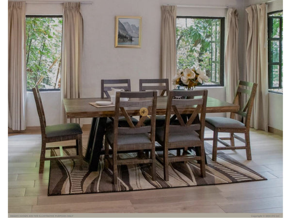 IFD "LOFT BROWN" 7 PC DINING SET - Schleider Furniture & Mattress Company