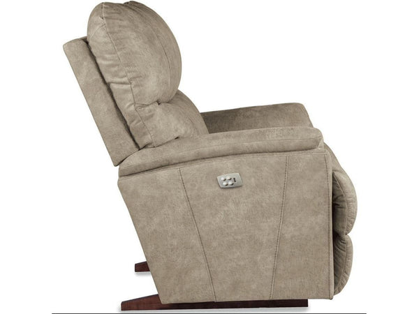 TROUPER POWER ROCKER RECLINER WITH HEADREST AND LUMBAR - Schleider Furniture & Mattress Company