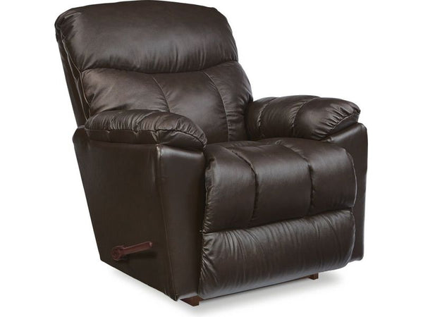 Morrison Leather Rocking Recliner - Dark Brown 010766-LB159379 - Schleider Furniture & Mattress Company