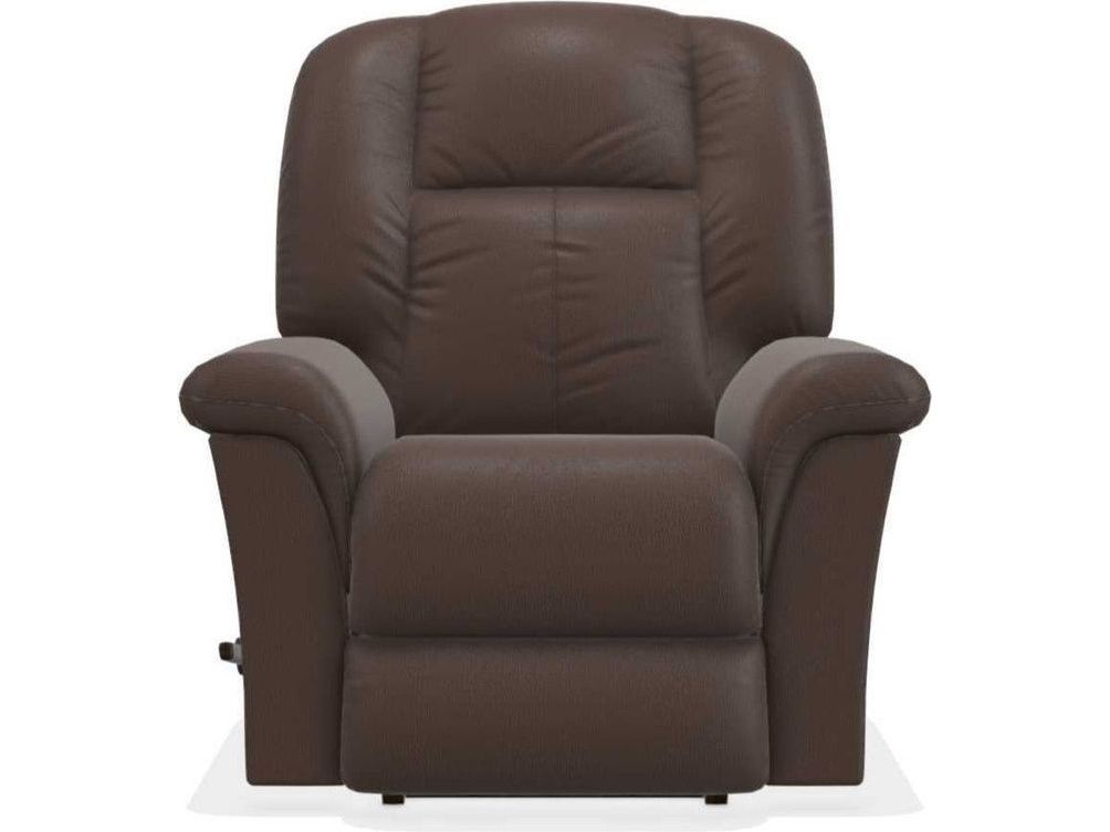 Jasper Leather Reclina-Rocker Recliner - Dark Brown - Schleider Furniture & Mattress Company