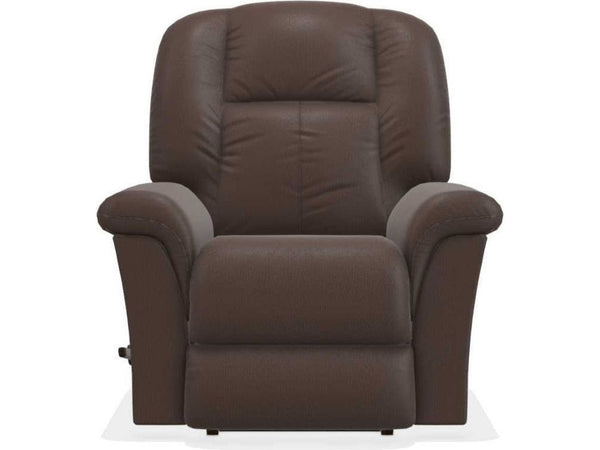 Jasper Leather Reclina-Rocker Recliner - Dark Brown - Schleider Furniture & Mattress Company