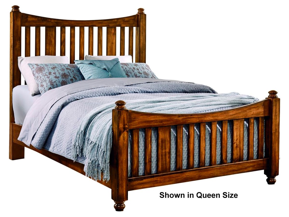 Maple Road Slat Poster Bed | King_Vaughan-Bassett_brenham.