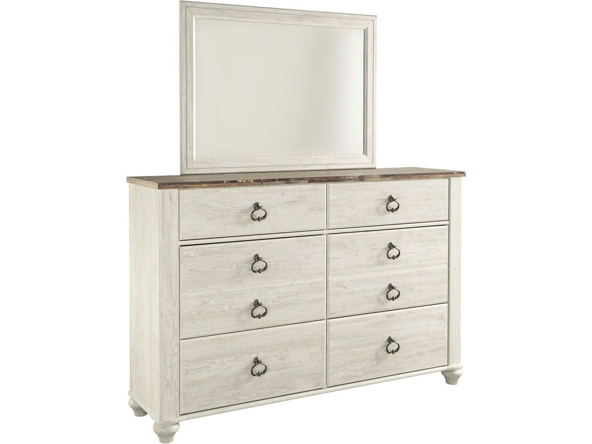 Willowton Dresser and Mirror_Ashley Furniture_brenham.