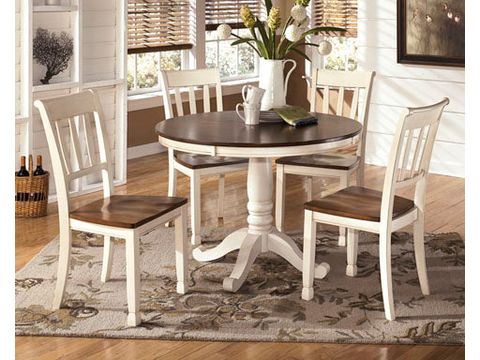 Whitesburg Round Dining Set, 3-Pc - Schleider Furniture & Mattress Company