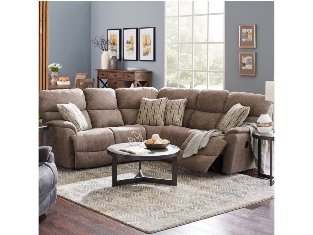 Trouper Reclining Sectional, 3-Piece or 4-Piece - Schleider Furniture & Mattress Company