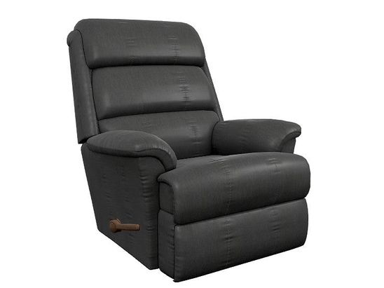 Astor Leather Match Rocking Recliner - Licorice 010519-BL981050 - Schleider Furniture & Mattress Company 
