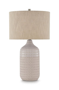 Capwich - Ceramic Table Lamp - Beige / White