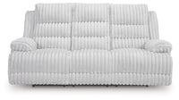 Rhines Falls - Reclining Power Sofa With Drop Down Table - Alloy