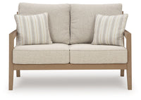 Hallow Creek - Loveseat With Cushion - Driftwood