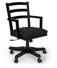 Wildenauer - Home Office Swivel Desk Chair - Brown / Black