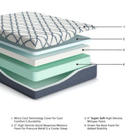 12 Inch Chime Elite 2.0 - California King Mattress - White / Blue
