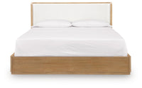 Pamaria - King Upholstered Bed - Light Brown