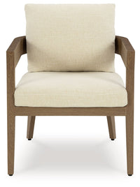 Serene Bay - Arm Chair With Cushion (Set of 2) - Dark Brown / White