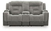 Mixed Motion - Power Reclining Loveseat With Console / Adjustable Headrest