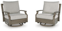 Rainier Ranch - Swivel Glider Chair With Cushion - Brown / Beige