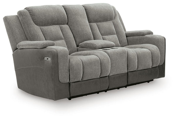 Mixed Motion - Power Reclining Loveseat With Console / Adjustable Headrest