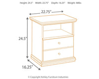 Maribel - One Drawer Night Stand - Black
