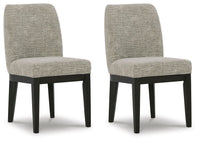 Burkhaus - Dining UPH Side Chair (Set of 2) - Beige / Dark Brown