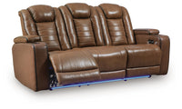 Gruaro - Power Reclining Sofa With Adjustable Headrest - Amber