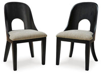 Rowanbeck - Dining Upholstered Side Chair (Set of 2) - Gray / Black