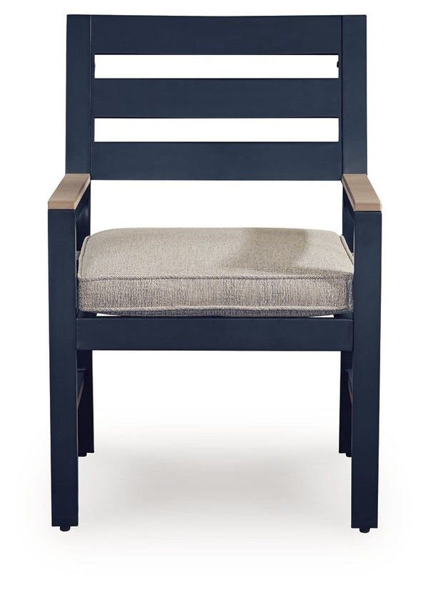 East Beach - Arm Chair With Cushion (Set of 2) - Blue