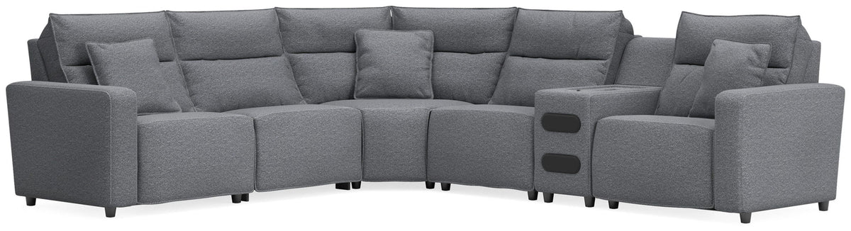 Modmax II - Reclining Sectional - Salt And Pepper