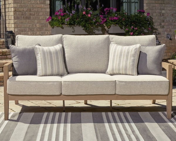 Hallow Creek - Sofa With Cushion - Driftwood