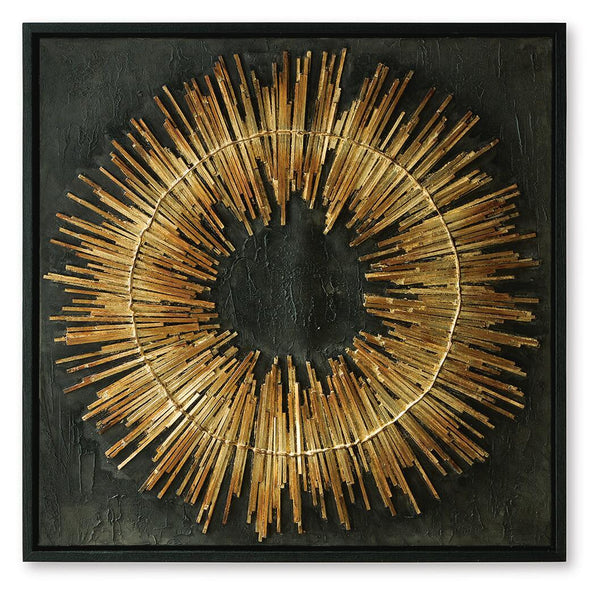 Buddins - Wall Art - Black / Gold Finish - Schleider Furniture & Mattress Company 