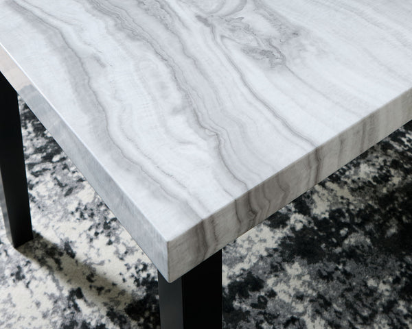 Mervannie - Square Dining Room Counter Table - Gray / Black