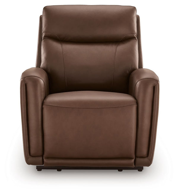 Pincara - Power AutoGlide Recliner With Audio System - Umber