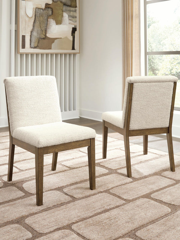 Marxmore - Dining Upholstered Side Chair (Set of 2) - Beige / Brown
