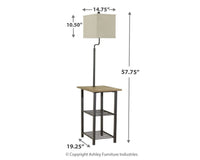 Shianne - Metal Tray Lamp  - Black