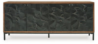 Dorannby - Accent Cabinet - Black / Brown
