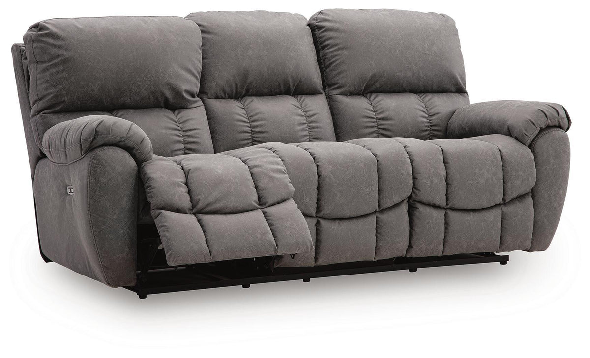 Bakerstein - Power Reclining Sofa With Adjustable Headrest - Galaxy