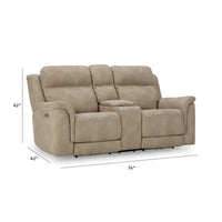 Next-Gen Durapella - Reclining Power Loveseat With Console