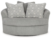 Casselbury - Oversized Swivel Accent Chair - Cement