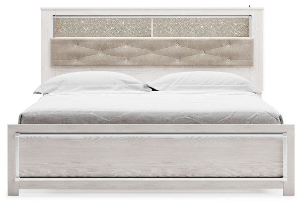 Altyra - King Bookcase Panel Bed - White
