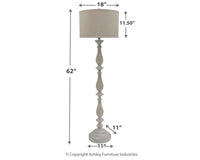 Bernadate - Poly Floor Lamp - Whitewash