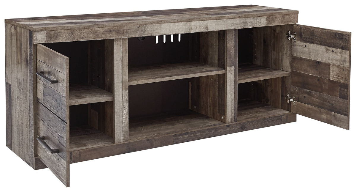 Derekson - LG TV Stand w/Fireplace Option - Multi Gray