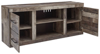 Derekson - LG TV Stand w/Fireplace Option - Multi Gray