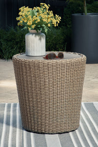 Danson - Round End Table - Beige