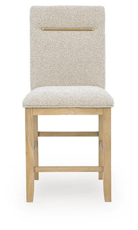 Lasinger - Upholstered Barstool (Set of 2) - Light Brown