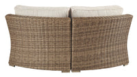 Beachcroft - Curved Corner Chair w/Cushion - Beige