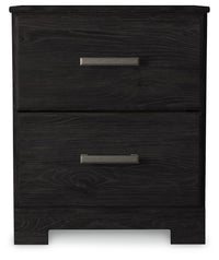 Belachime - Two Drawer Night Stand - Charcoal