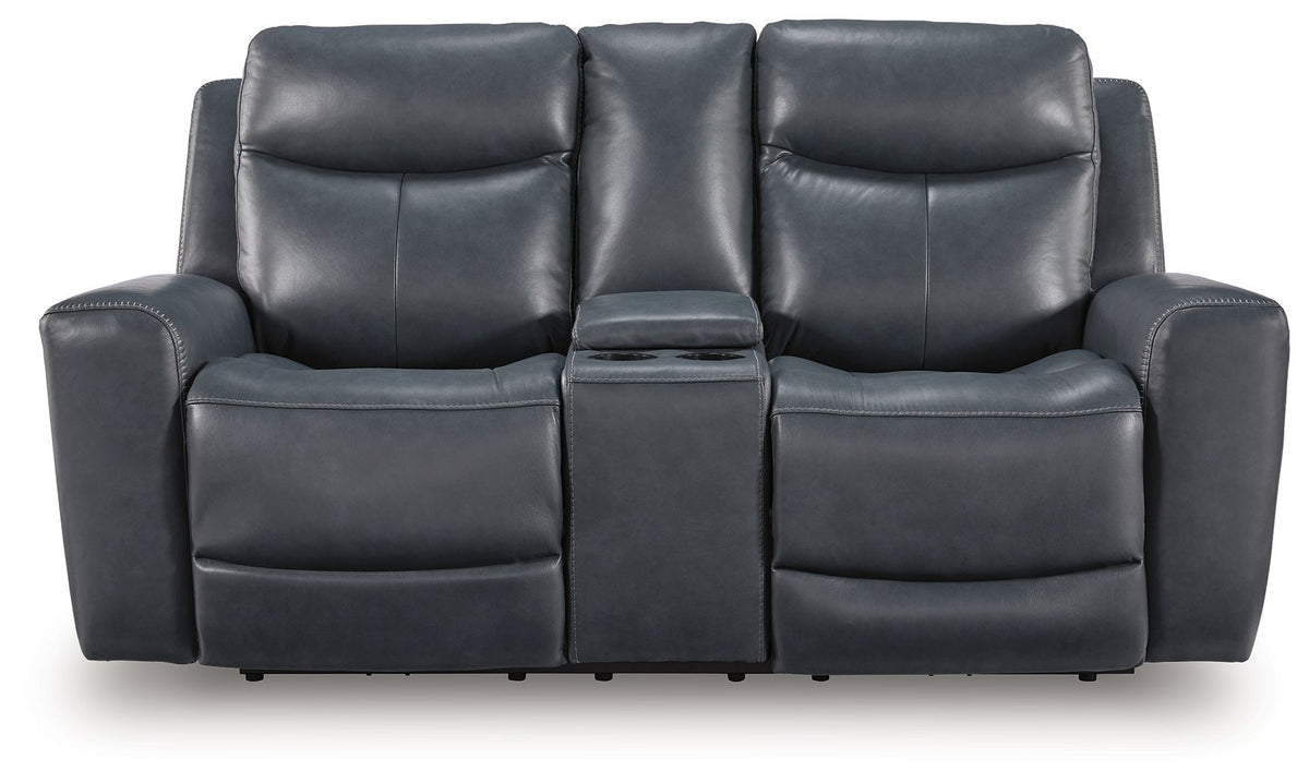 Bexhurst - Power Reclining Loveseat With Console / Adjustable Headrest